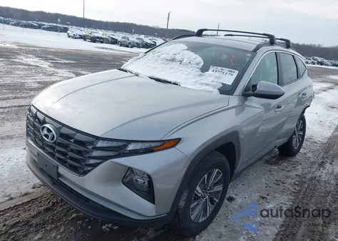 2024 Hyundai Tucson Hybrid Blue из США, поврежденный, VIN KM8JBCD16RU215614